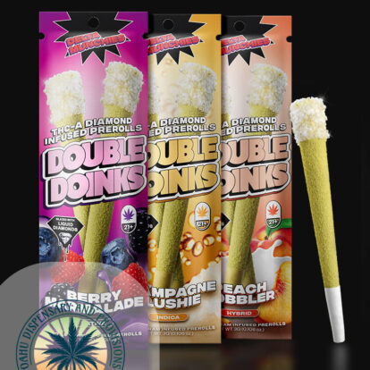 Delta Munchies Double Doinks - THCA Diamond and Kief Infused Prerolls (2 Pack of 1.5 Gram Joints)